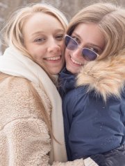 Hot lesbian couple Eve Lunny and Arete licking each others pussies